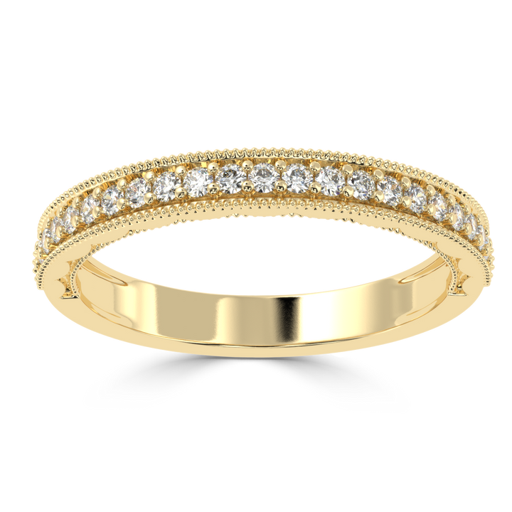 Classic Elegance - Milgrain Diamond Band Ring