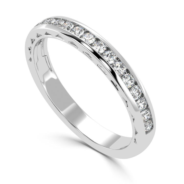 Timeless Brilliance - Channel Set Diamond Wedding Band Ring