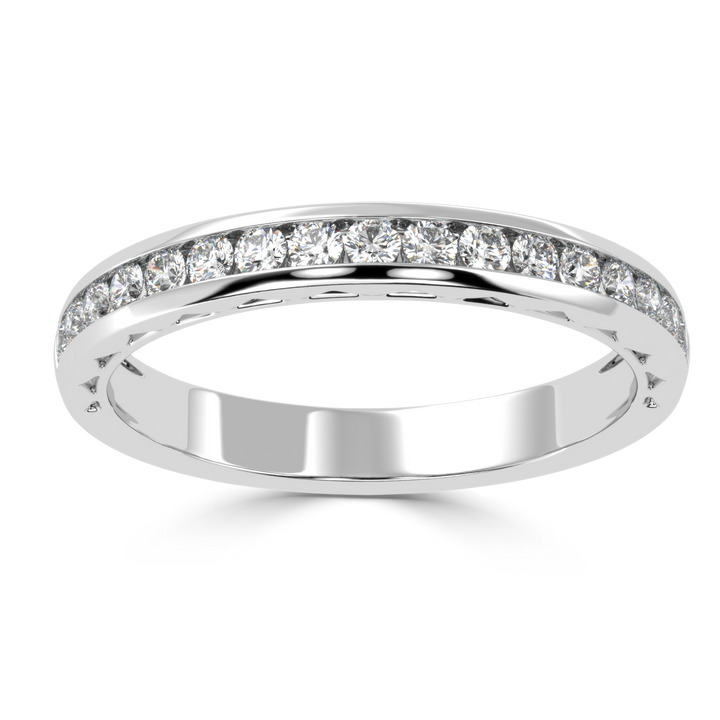 Timeless Brilliance - Channel Set Diamond Wedding Band Ring
