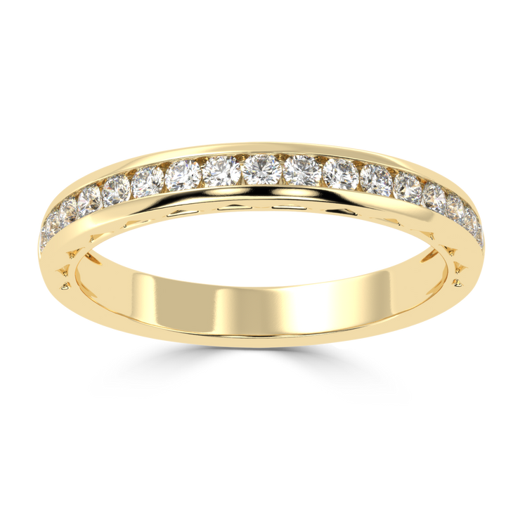 Timeless Brilliance - Channel Set Diamond Wedding Band Ring