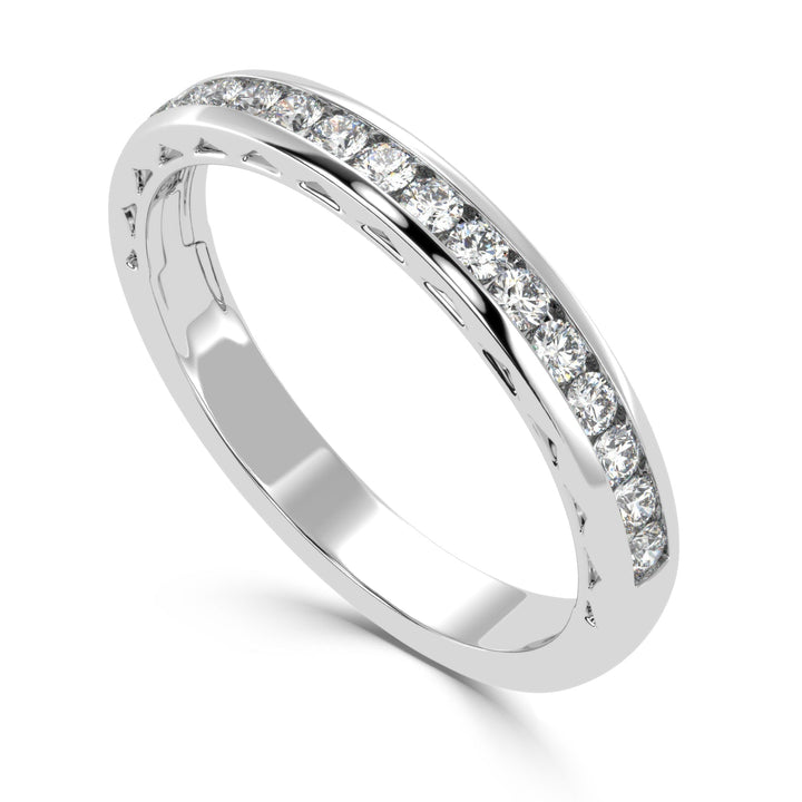 Timeless Brilliance - Channel Set Diamond Wedding Band Ring