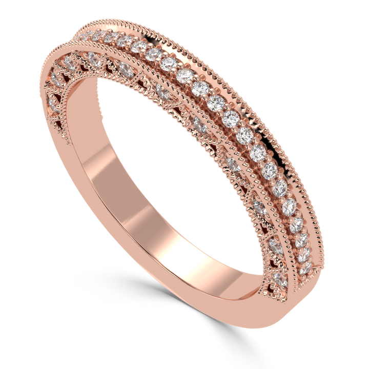 Elegance Revisited - Vintage-Style Diamond Band Ring