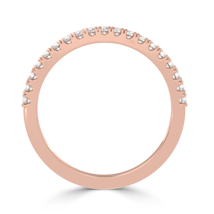 Timeless Beauty - Single Row Diamond Engagement Band Ring