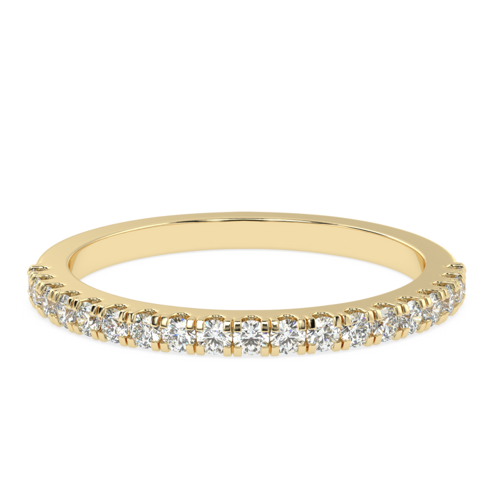 Timeless Beauty - Single Row Diamond Engagement Band Ring