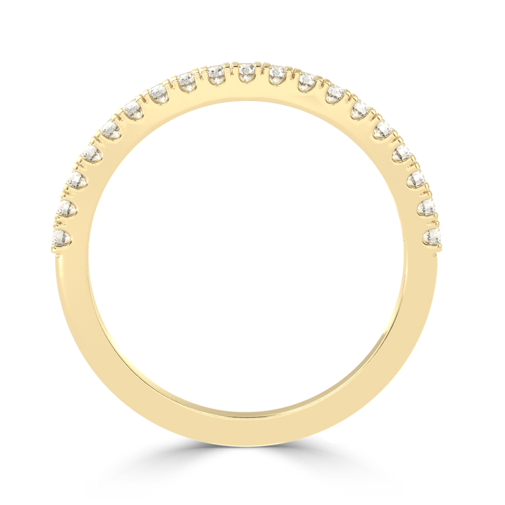 Timeless Beauty - Single Row Diamond Engagement Band Ring