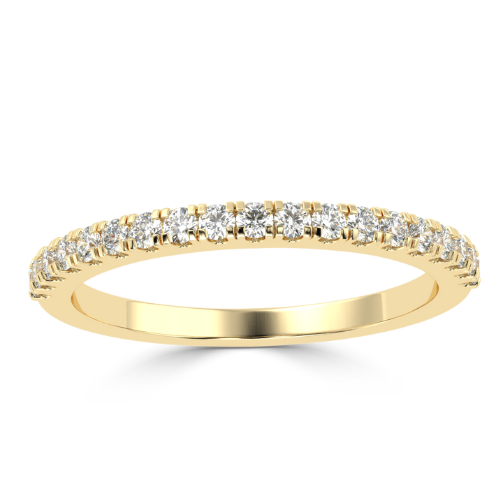 Timeless Beauty - Single Row Diamond Engagement Band Ring