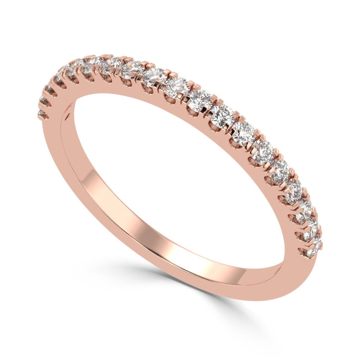 Timeless Beauty - Single Row Diamond Engagement Band Ring