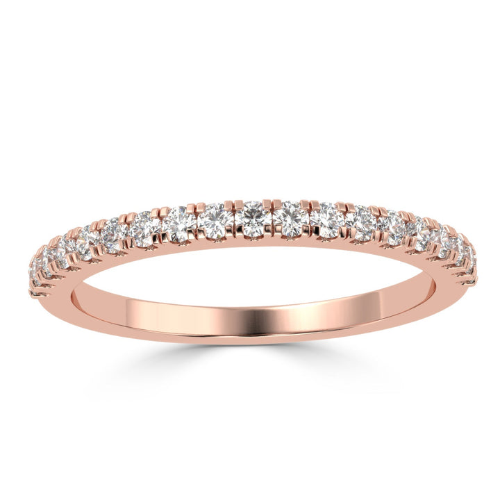 Timeless Beauty - Single Row Diamond Engagement Band Ring