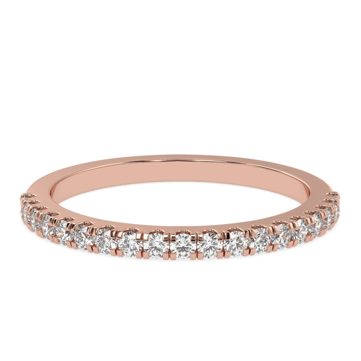 Timeless Beauty - Single Row Diamond Engagement Band Ring