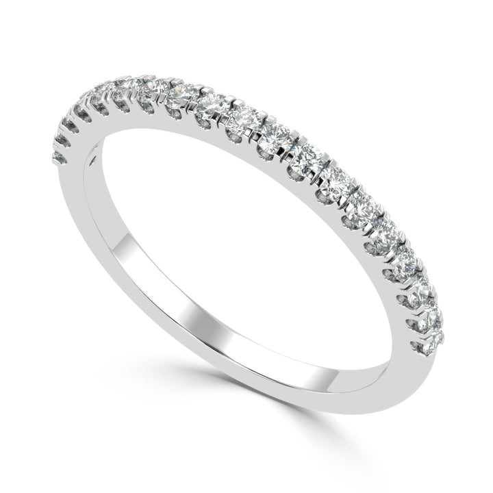Timeless Beauty - Single Row Diamond Engagement Band Ring