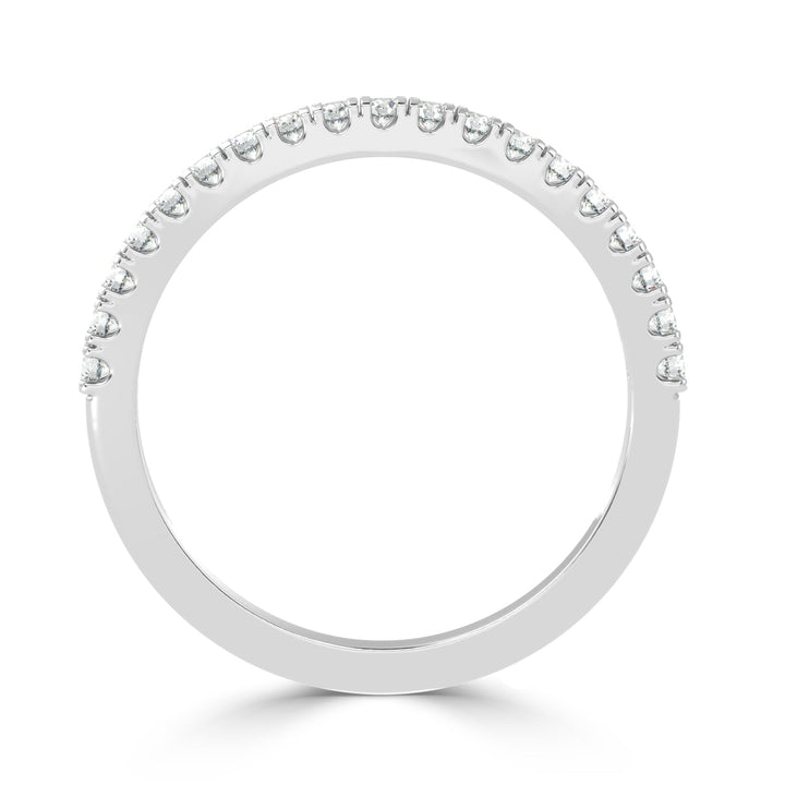 Timeless Beauty - Single Row Diamond Engagement Band Ring