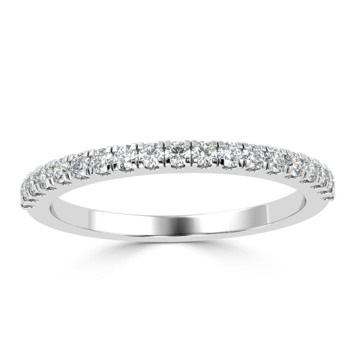 Timeless Beauty - Single Row Diamond Engagement Band Ring