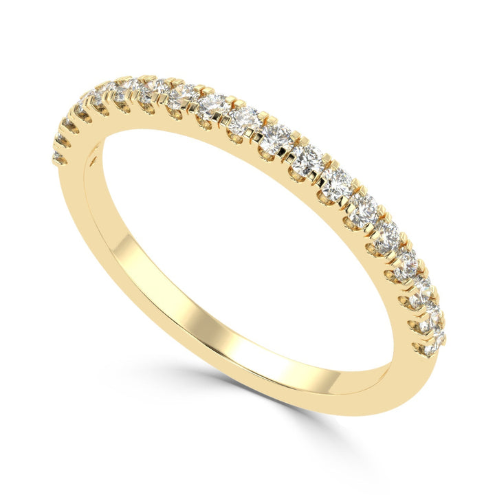 Timeless Beauty - Single Row Diamond Engagement Band Ring