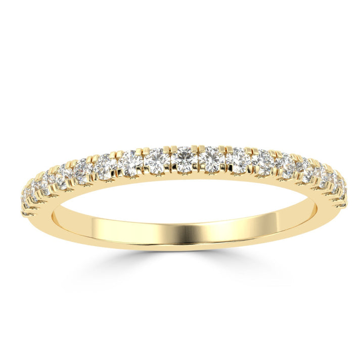 Timeless Beauty - Single Row Diamond Engagement Band Ring