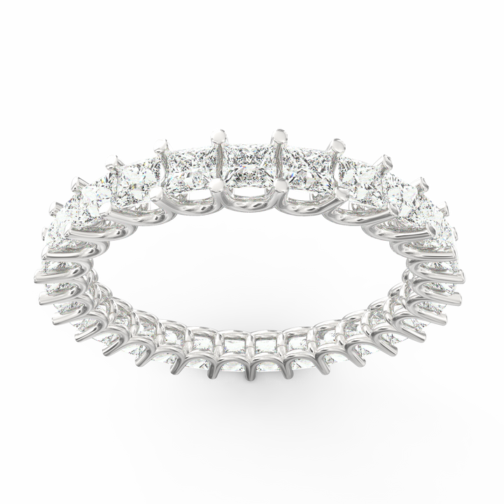 Endless Brilliance - Princess Cut Diamond Eternity Band Ring