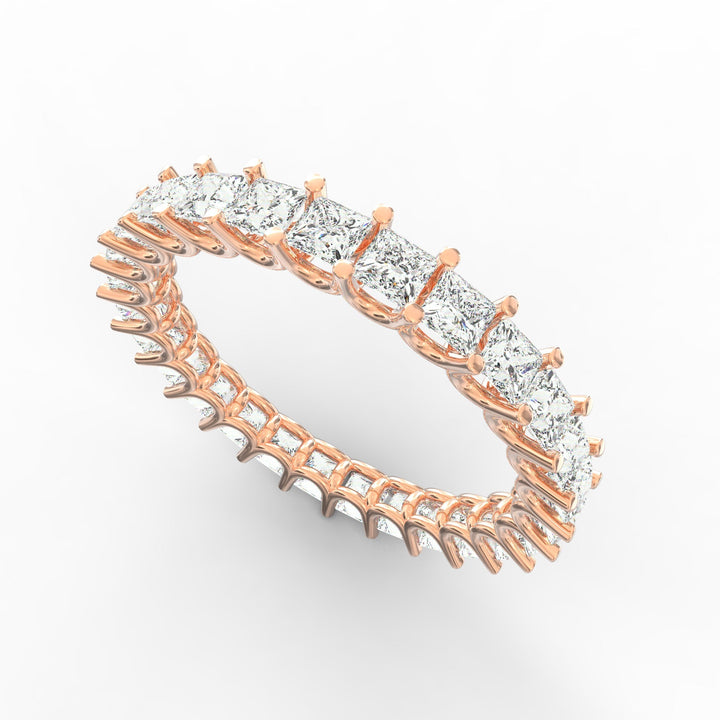 Endless Brilliance - Princess Cut Diamond Eternity Band Ring