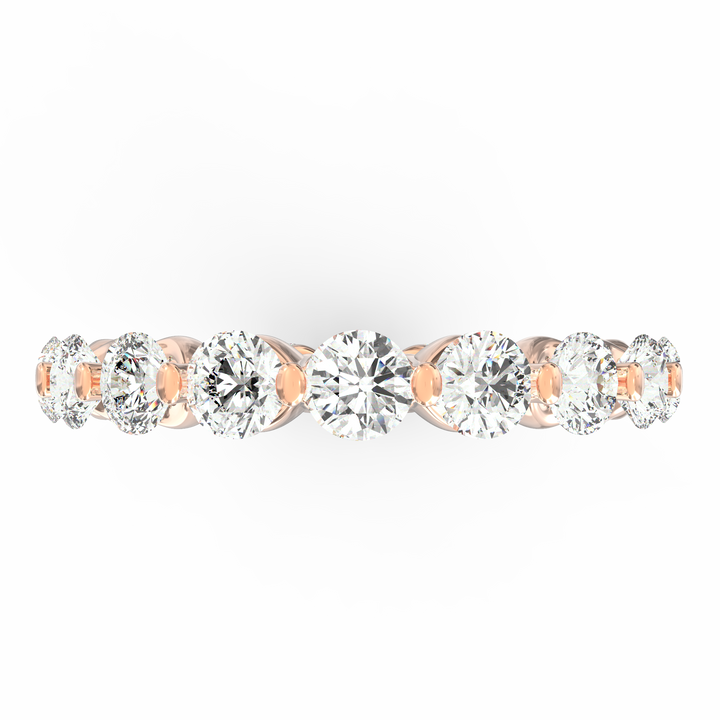 Radiant Horizon Round cut Diamond Eternity Band