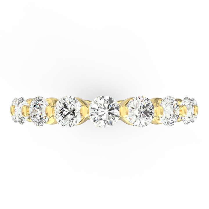 Radiant Horizon Round cut Diamond Eternity Band