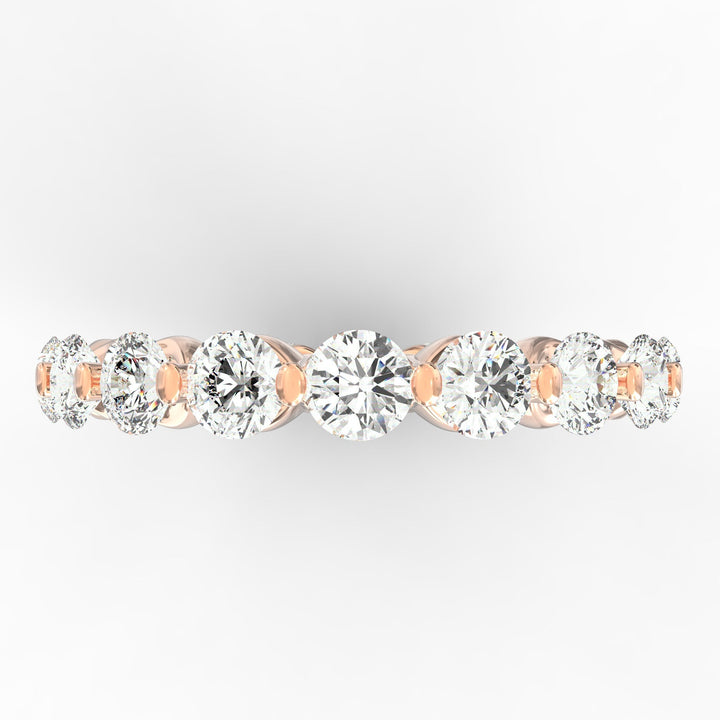 Radiant Horizon Round cut Diamond Eternity Band