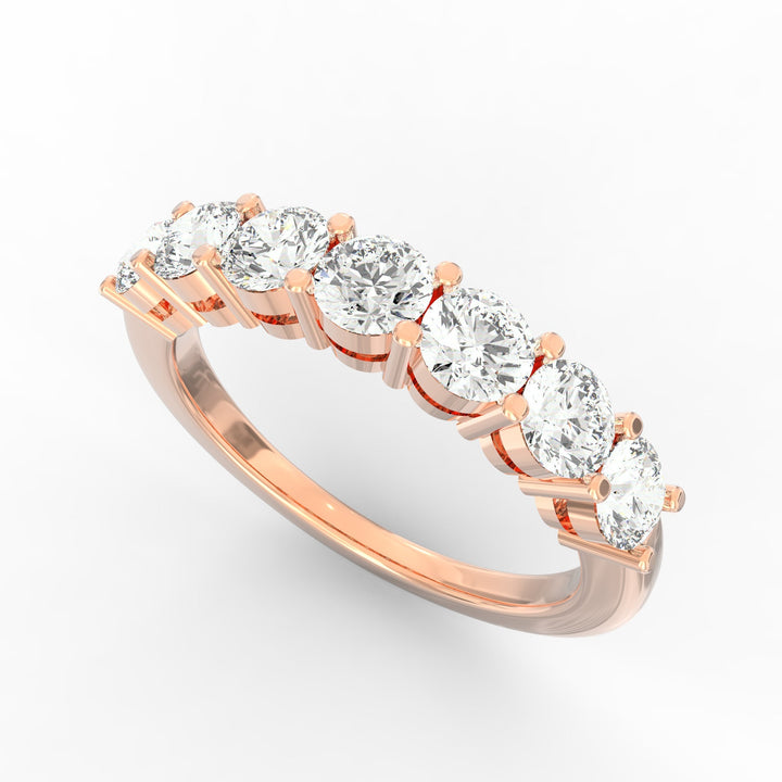 Vows of Unity: 7-Stone Wedding Band Diamond Wedding Band