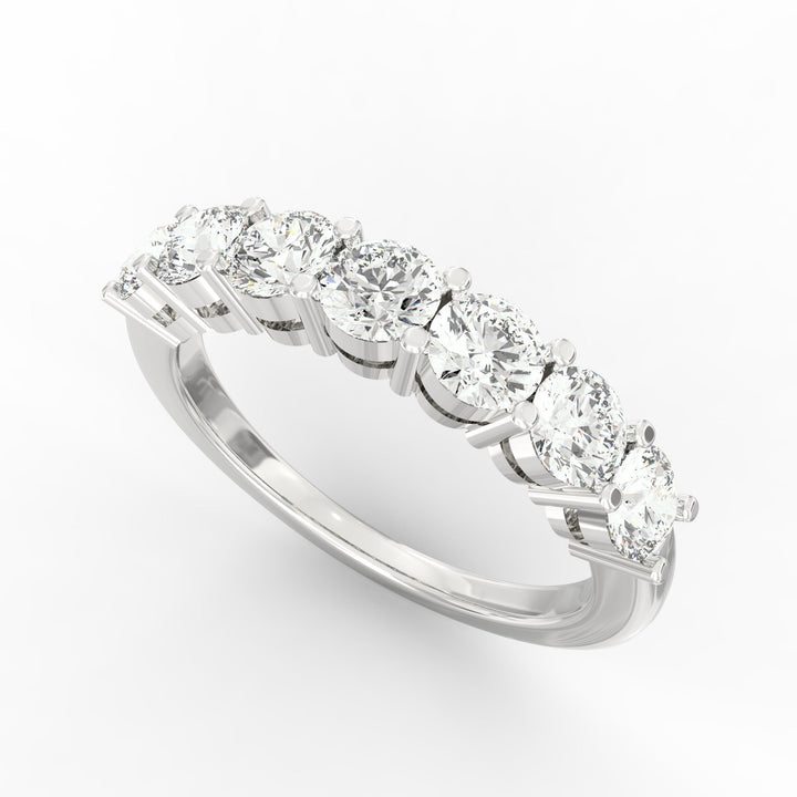 Vows of Unity: 7-Stone Wedding Band Diamond Wedding Band