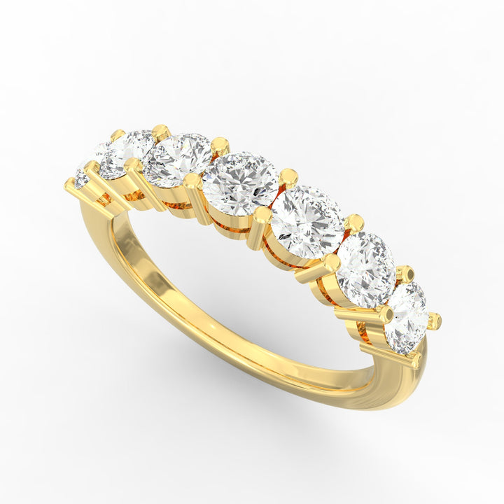 Vows of Unity: 7-Stone Wedding Band Diamond Wedding Band