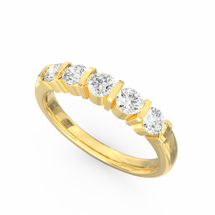 Radiant Harmony: Diamond Wedding Band Ring