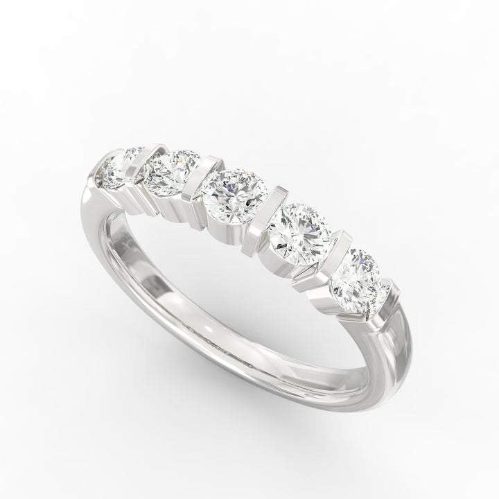 Radiant Harmony: Diamond Wedding Band Ring