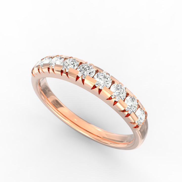 Elegance Envisioned: Micro Pave Diamond Wedding Band Ring
