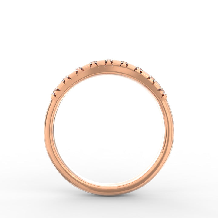 Elegance Envisioned: Micro Pave Diamond Wedding Band Ring