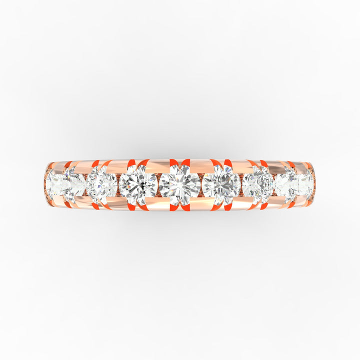 Elegance Envisioned: Micro Pave Diamond Wedding Band Ring