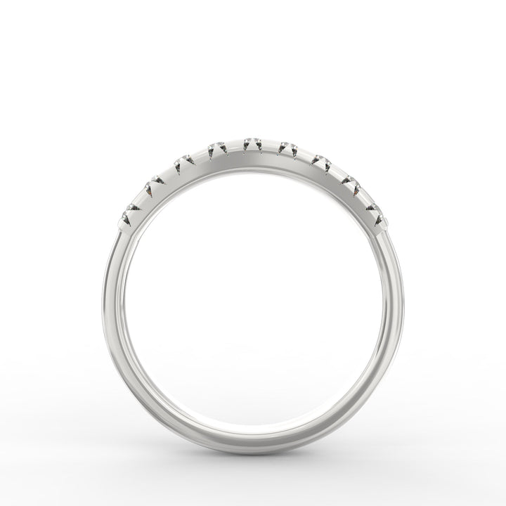 Elegance Envisioned: Micro Pave Diamond Wedding Band Ring