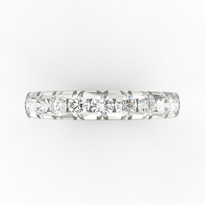 Elegance Envisioned: Micro Pave Diamond Wedding Band Ring