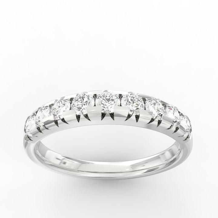 Elegance Envisioned: Micro Pave Diamond Wedding Band Ring