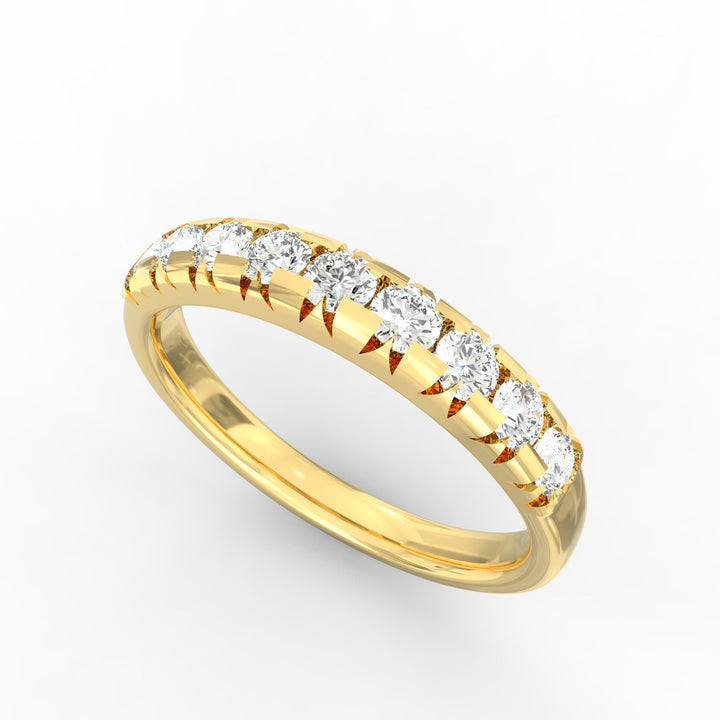 Elegance Envisioned: Micro Pave Diamond Wedding Band Ring