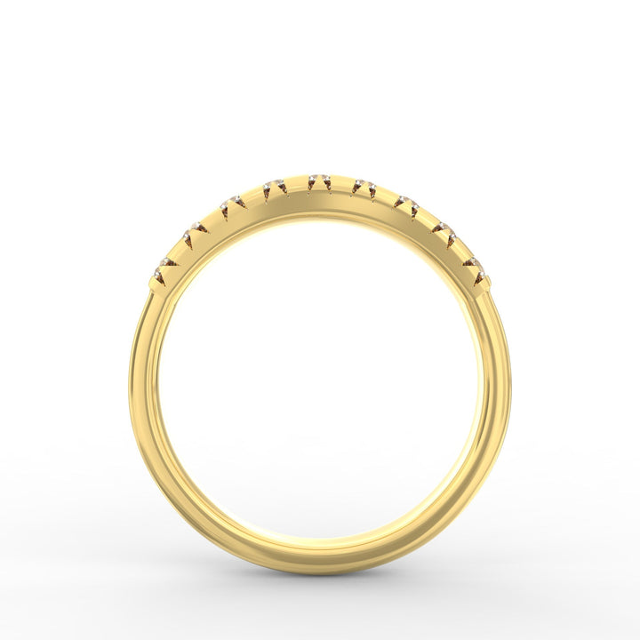 Elegance Envisioned: Micro Pave Diamond Wedding Band Ring
