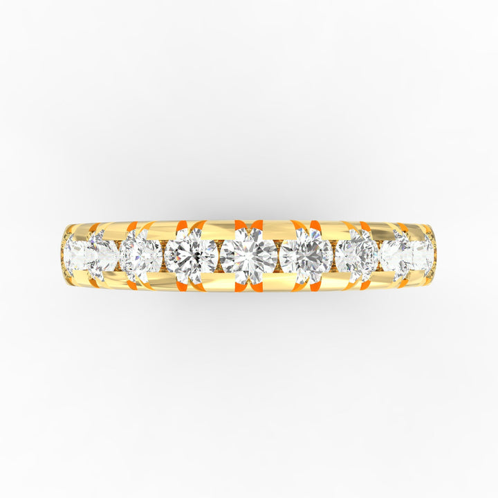 Elegance Envisioned: Micro Pave Diamond Wedding Band Ring