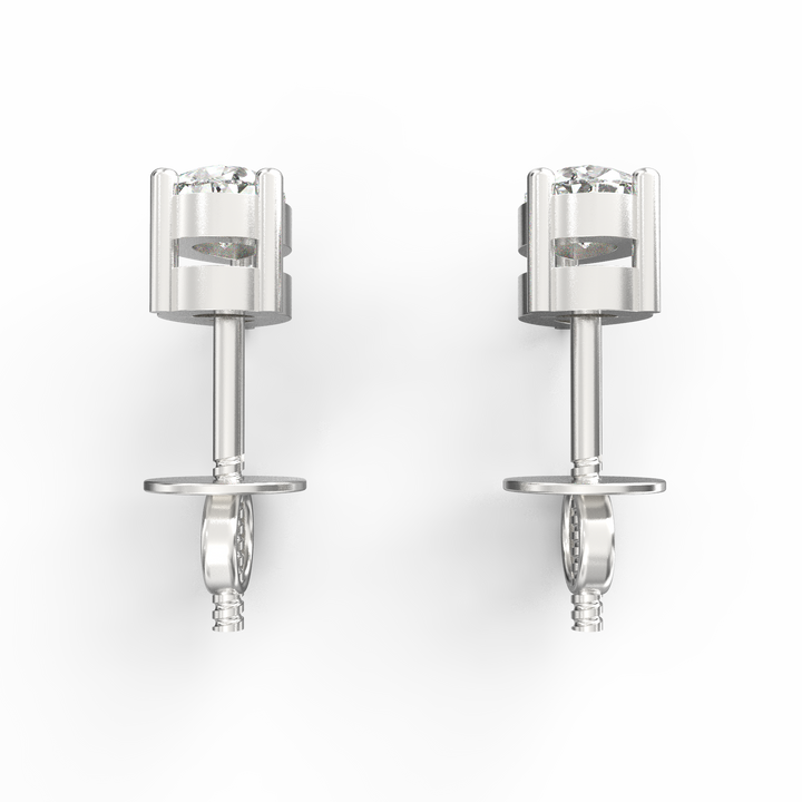 Captivating Elegance: Pear Solitaire Diamond Stud