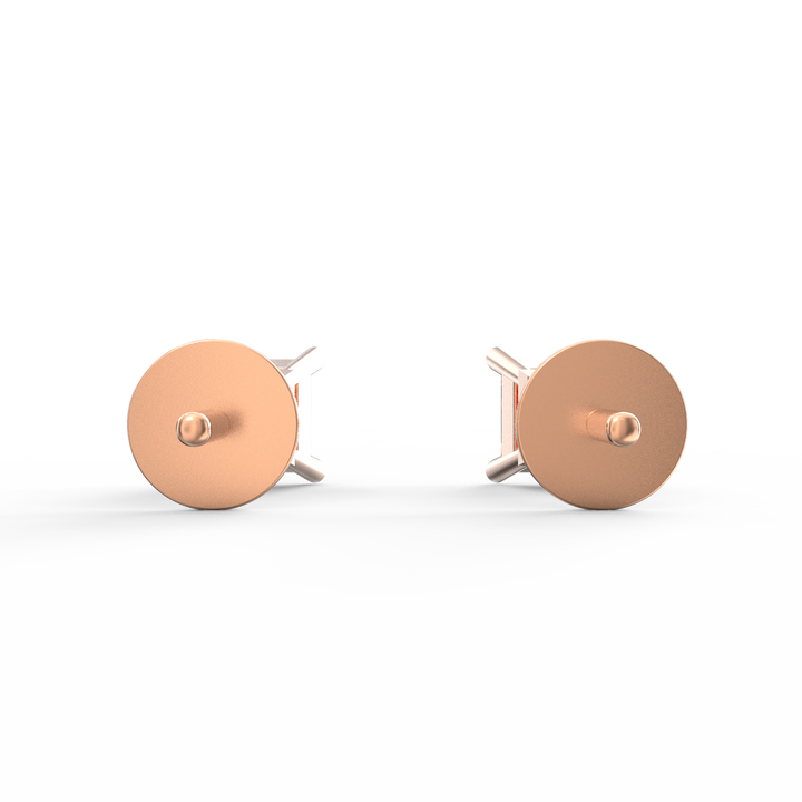 Sparkling Elegance - Solitaire Princess Cut Diamond Stud Earrings