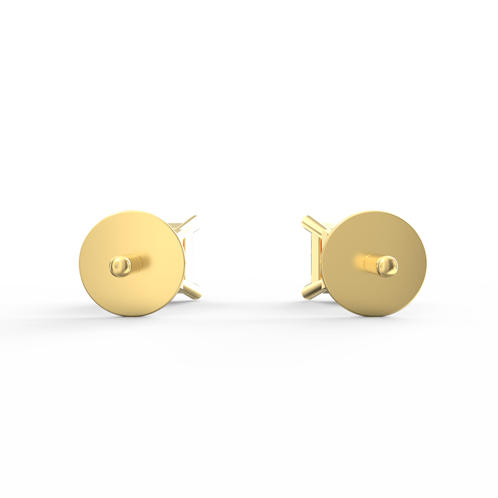 Sparkling Elegance - Solitaire Princess Cut Diamond Stud Earrings
