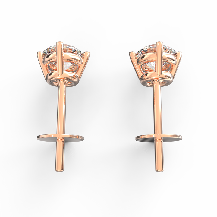 Timeless Brilliance - Solitaire Round Diamond Ear Studs