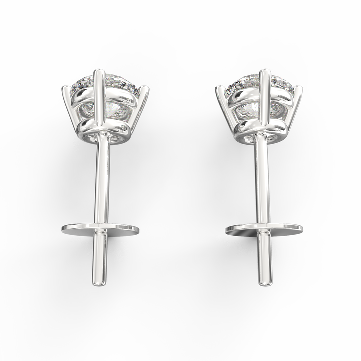 Timeless Brilliance - Solitaire Round Diamond Ear Studs
