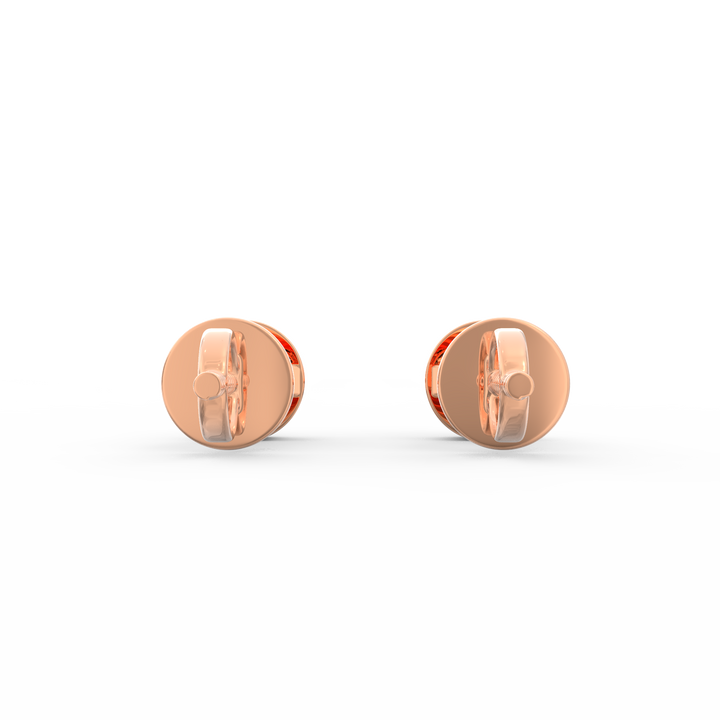 Modern Brilliance - Bezel Set Round Solitaire Diamond Stud Earrings