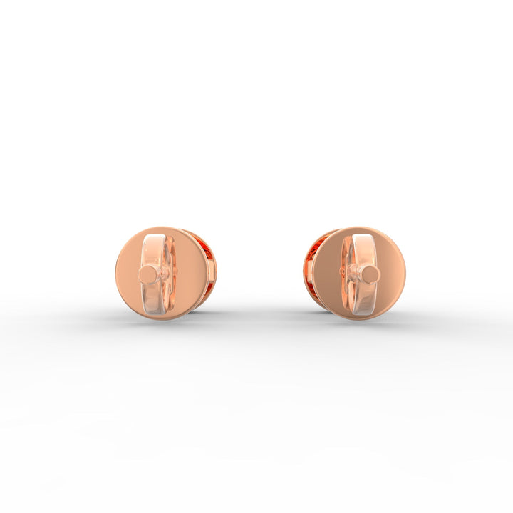 Modern Brilliance - Bezel Set Round Solitaire Diamond Stud Earrings