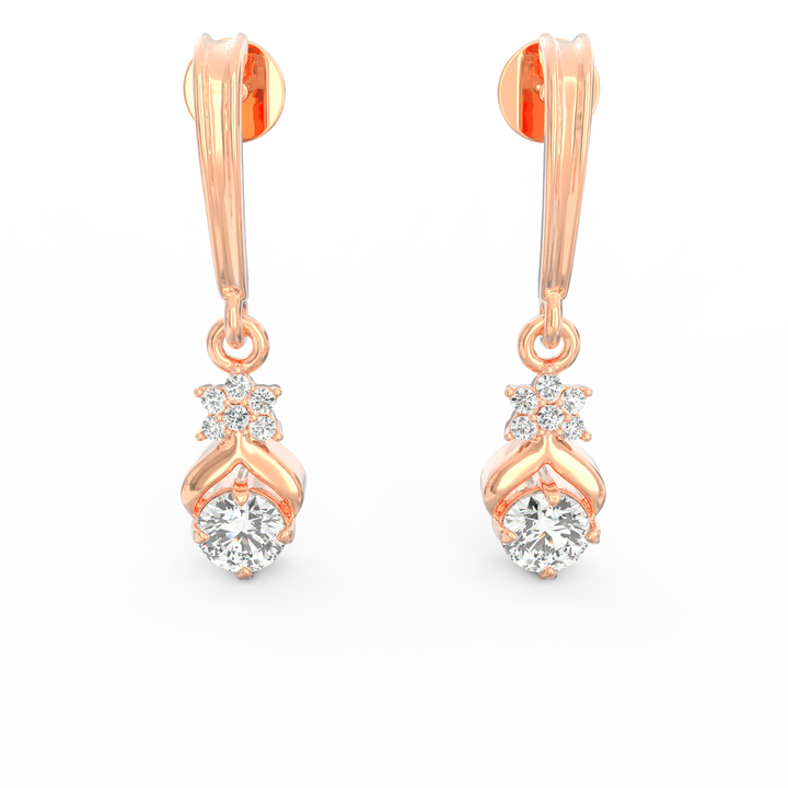 Radiant Cascades - Dangling Diamond Earrings