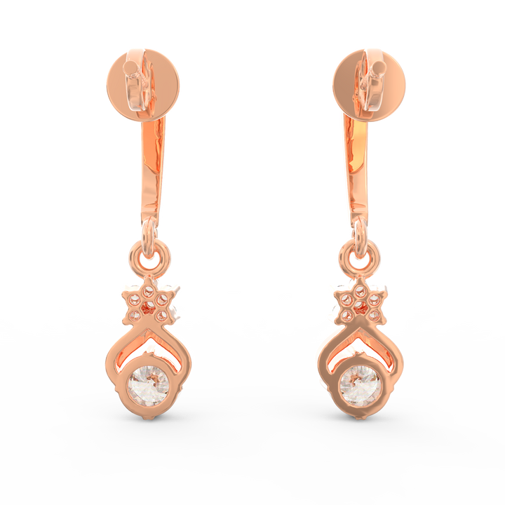 Radiant Cascades - Dangling Diamond Earrings