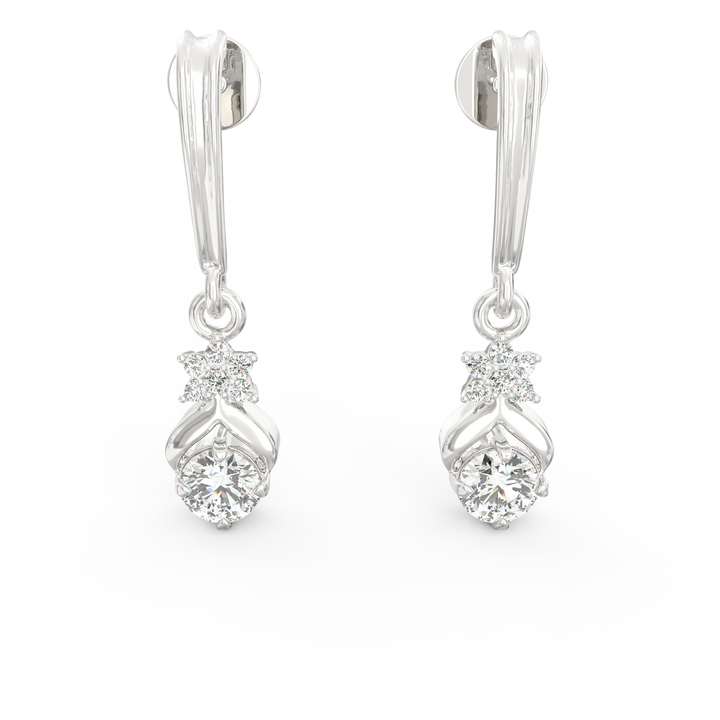 Radiant Cascades - Dangling Diamond Earrings