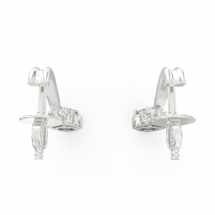 Radiant Cascades - Dangling Diamond Earrings