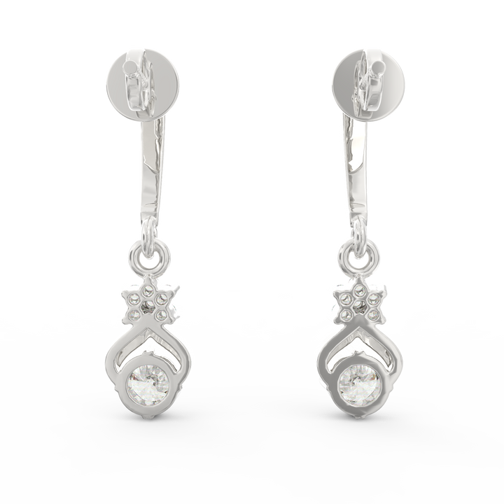 Radiant Cascades - Dangling Diamond Earrings