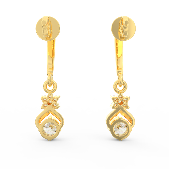 Radiant Cascades - Dangling Diamond Earrings